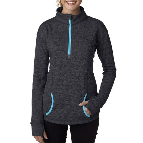 J. America - Women's Cosmic Fleece Quarter-Zip Pullover - 8617