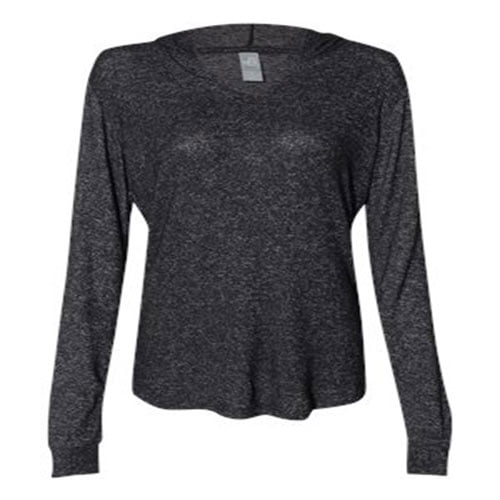 J. America Women’s Cozy Jersey Hooded Sweatshirt 8655 - Black - X-Large