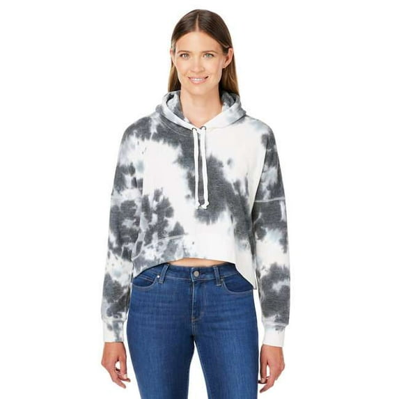 J. America Women�'s Crop Hooded Sweatshirt