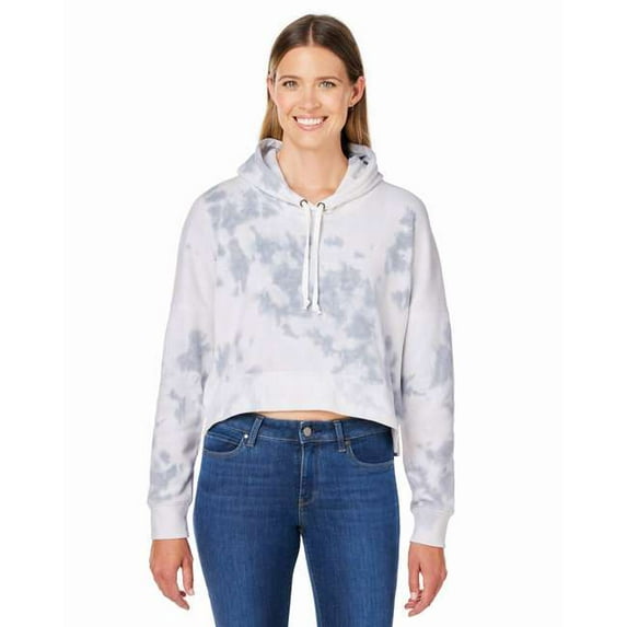 J. America Women�'s Crop Hooded Sweatshirt