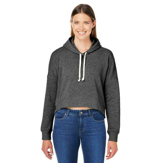 J. America Women�'s Crop Hooded Sweatshirt