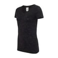 thumbnail image 1 of J. America - Women's Glitter V-Neck Short Sleeve T-Shirt - 8136, 1 of 3