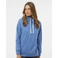 thumbnail image 1 of J. America Womenâ€™s MÃ©lange Fleece Cowl Neck Sweatshirt, 1 of 3