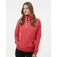 thumbnail image 1 of J. America Womenâ€™s MÃ©lange Fleece Cowl Neck Sweatshirt, 1 of 5