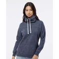 thumbnail image 1 of J. America Womenâ€™s MÃ©lange Fleece Cowl Neck Sweatshirt, 1 of 5