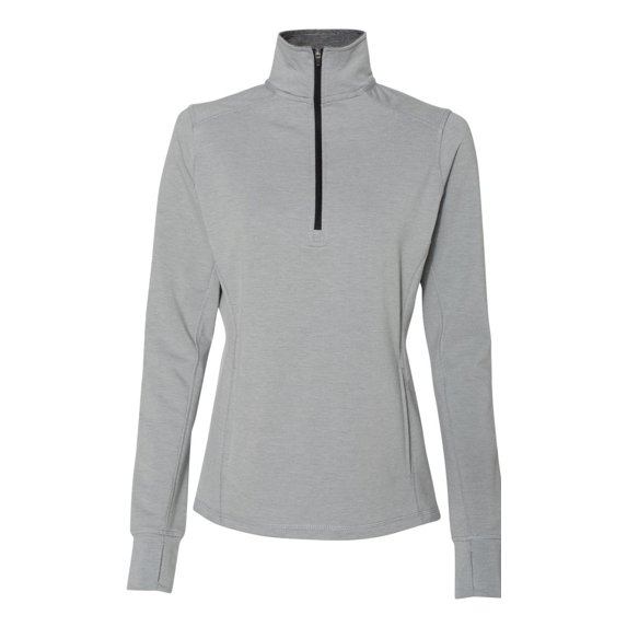 J. America - Women’s Omega Stretch Quarter-Zip Pullover - 8433, 2XL, SILVER GRY TRBLN