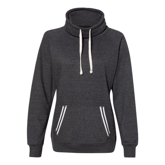 J. America - Women's Relay Cowl Neck Sweatshirt - 8653