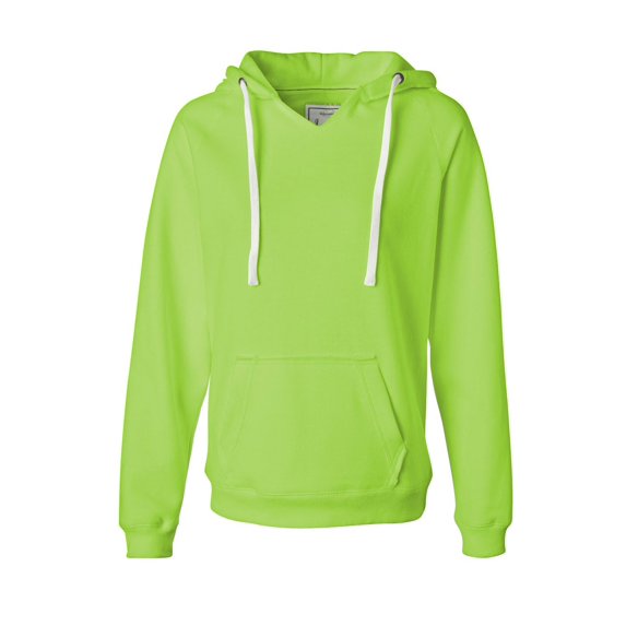 J America Women's Sueded Fleece Waistband Hooded Sweatshirt, Style J8836