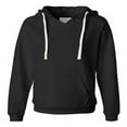 thumbnail image 1 of J. America Women's Sueded V-Neck Hooded Sweatshirt, 1 of 4