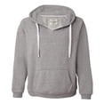thumbnail image 1 of J. America Women's Sueded V-Neck Hooded Sweatshirt, 1 of 4