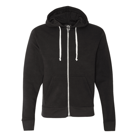J. America Women's Tri-Blend Full Zip Fleece Hood