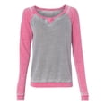 thumbnail image 1 of J America Women's Zen Contrast Crew, 1 of 3
