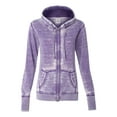 thumbnail image 1 of J. America Women's Zen Fleece Full-Zip Hooded Sweatshirt Size up to 2XL, 1 of 5