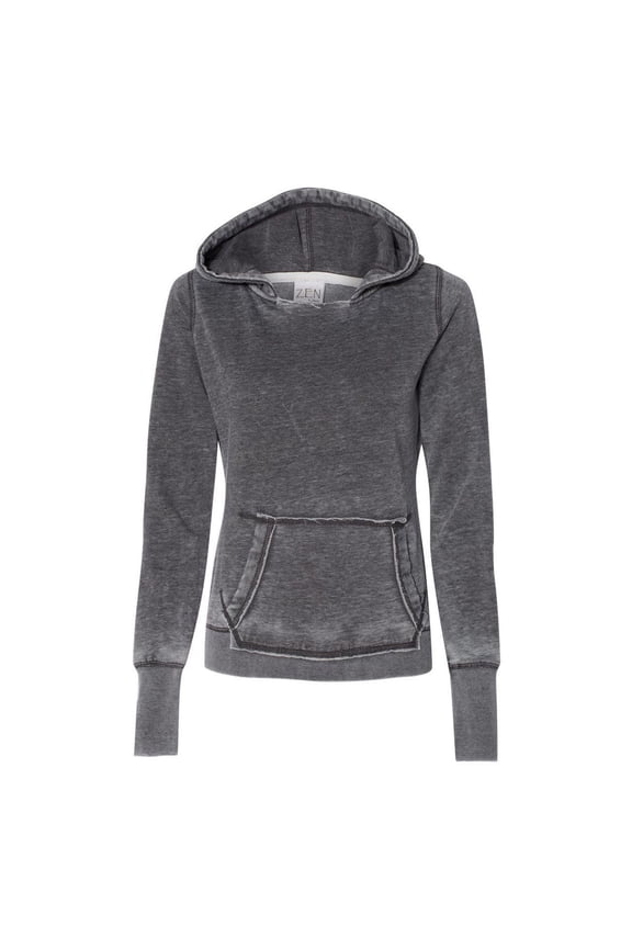 - Women's Zen Fleece Hooded Sweatshirt - 8912 - Dark Smoke - Size: L
