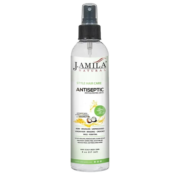 J. Amila Coconut Oil Antiseptic Dry Scalp Treatment with Myrrh & Vitamin E - 8oz for Unisex