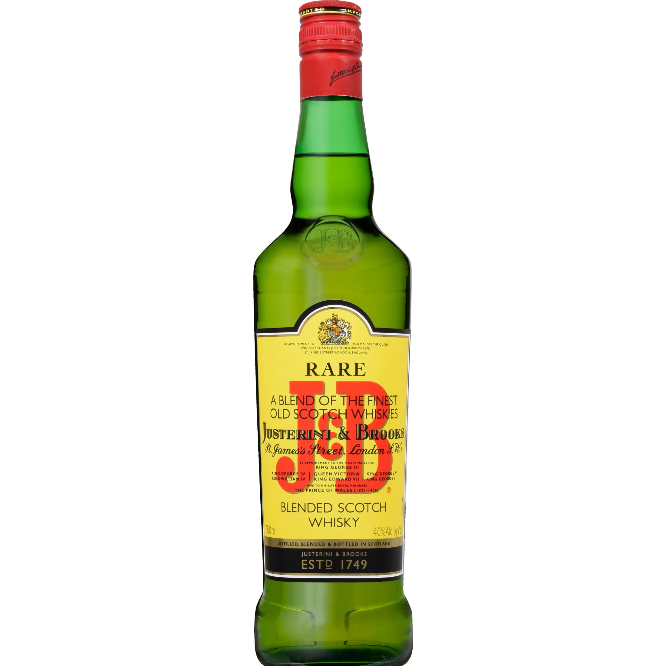 J&B Rare Blended Scotch Whisky, 750 mL, 40% ABV - Walmart.com