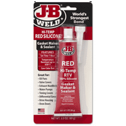 J-B Weld 31314 High Temp RTV Silicone Gasket Maker and Sealant - Red - 3 oz.