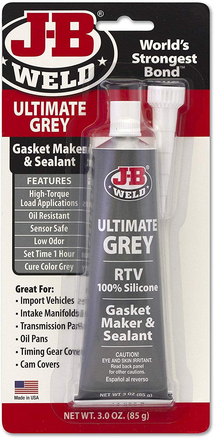 J-B Weld Ultimate Gray Silicone Gasket Maker & Sealant, 3 oz