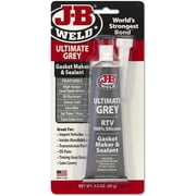 J-B Weld 32327, RTV Silicone, Grey Gasket Maker Industrial Sealant, 3 oz
