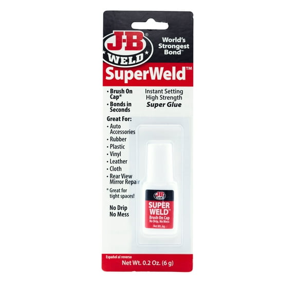 J-B Weld 33106 18 Pack 0.2 oz. Superweld Super Glue, Clear