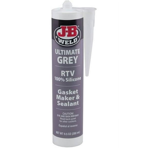 JB Weld 32927 Ultimate Grey RTV Silicone Gasket Maker and Sealant, 9.5 oz