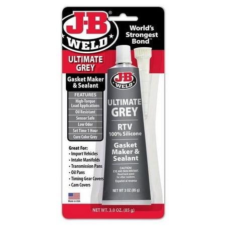 J-B Weld 803-32327 3 oz - Ultimate Grey Rtv Silicone Gasket Maker & Sealant