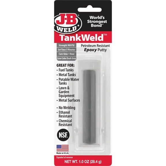 J-B Weld 8217 TankWeld Petroleum Resistant Putty Stick Epoxy Adhesive, 1 oz, 2 Pack