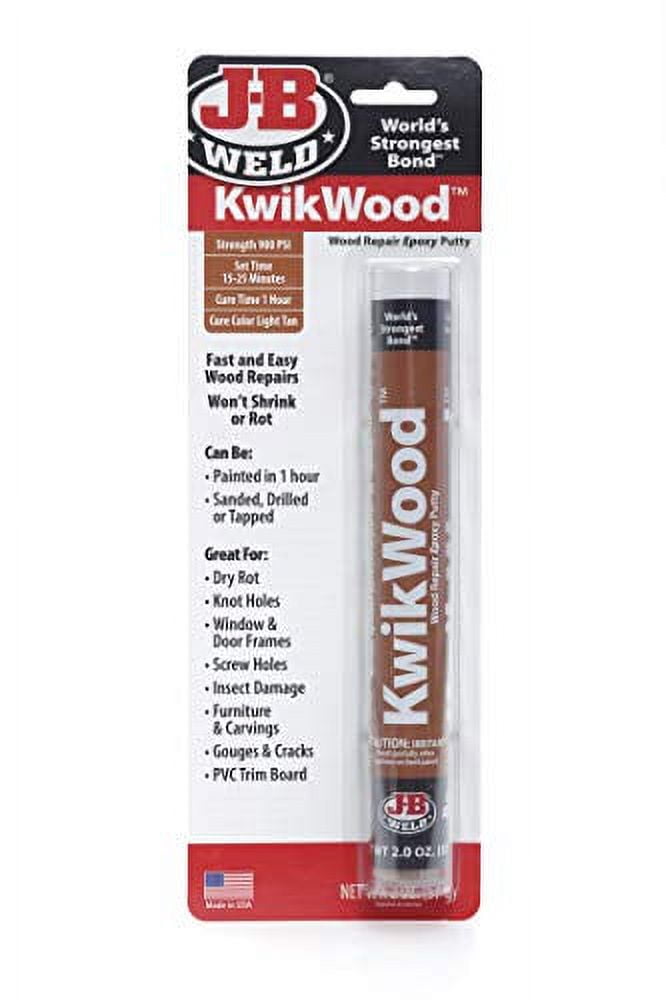 J-B Weld 8258 KwikWood Wood Repair Epoxy Putty Stick-7 Inch, Beige ...