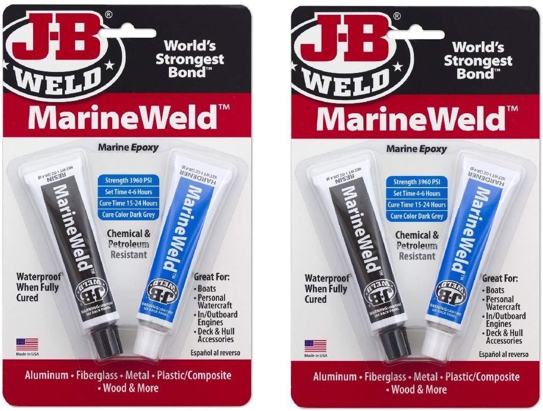 J-B Weld 8272 MarineWeld Marine Epoxy - 2 oz, 2 Sets, Size: 2-Pack