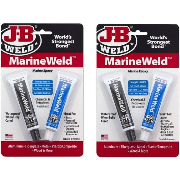 J-B Weld 8272 MarineWeld Marine Epoxy - 2 oz, 2 Sets