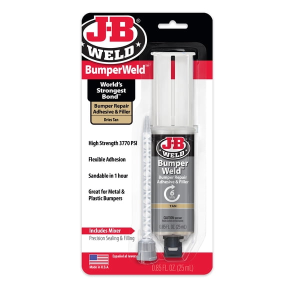 J-B Weld Bumper Weld Syringe Epoxy Adhesive, 25 ml