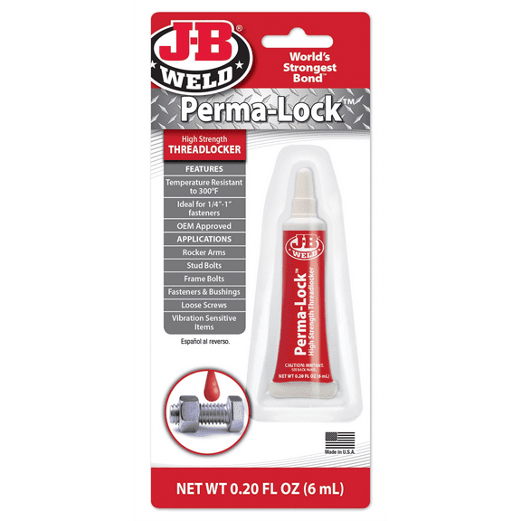J B Weld J-B Weld 27106 Perma-Lock High Strength Threadlocker - Red - 6 ml.