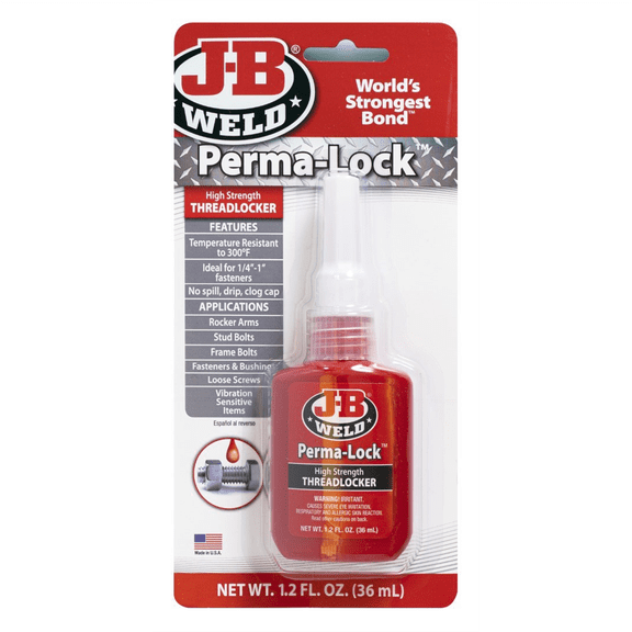 J B Weld J-B Weld 27136 Perma-Lock High Strength Threadlocker - Red - 36 ml.