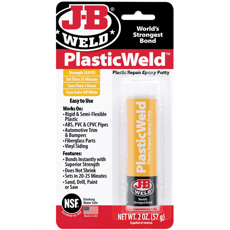 J B Weld J-B Weld 8237 PlasticWeld Plastic Repair Epoxy