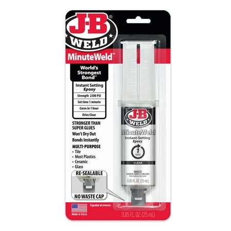 J-B Weld MinuteWeld Syringe Epoxy Adhesive 25 mL