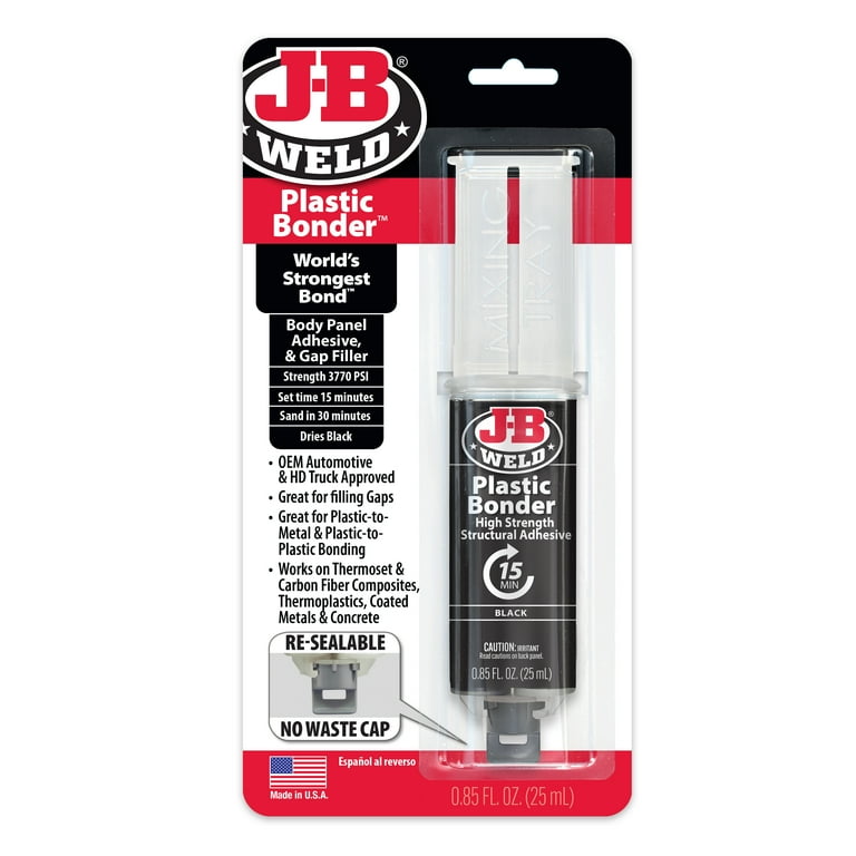 PlasticBonder Black Syringe Epoxy Adhesive 25 ml