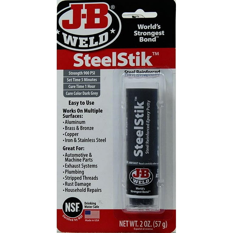 J-B Weld 8267-S SteelStik Steel Reinforced Epoxy Putty Stick; ECVV EG –