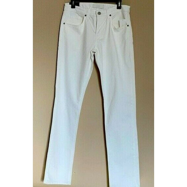 J BRAND WHITE COTTON DOUBLE WEAVE TWILL TYLER SLIM FIT PANTS CHINO B4HP  (White,32 in,32 in)