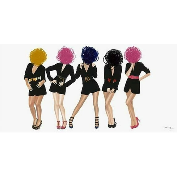 Nifao J. Barrios Girls Band – Giclée Print, Wall Art, 40"L x 77"W x 2"H