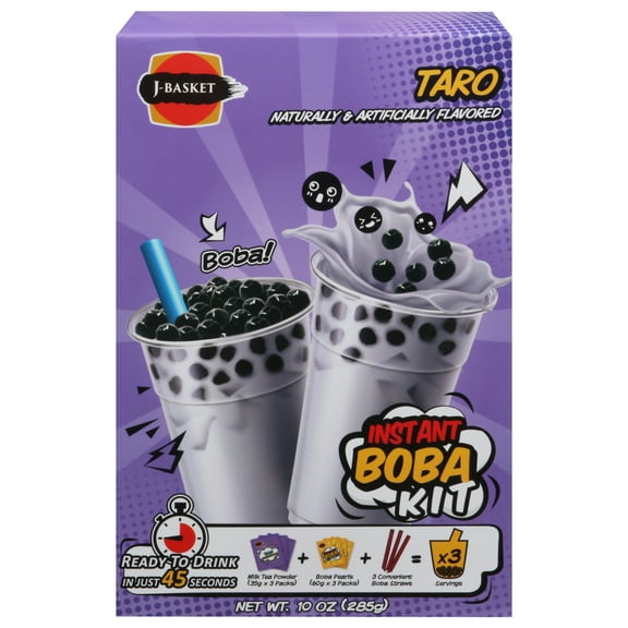J-Basket Boba Tea Kit Taro 10 oz (Pack of 6)