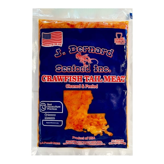 J. Bernard's Frozen Crawfish Tail Meat (1 lb)
