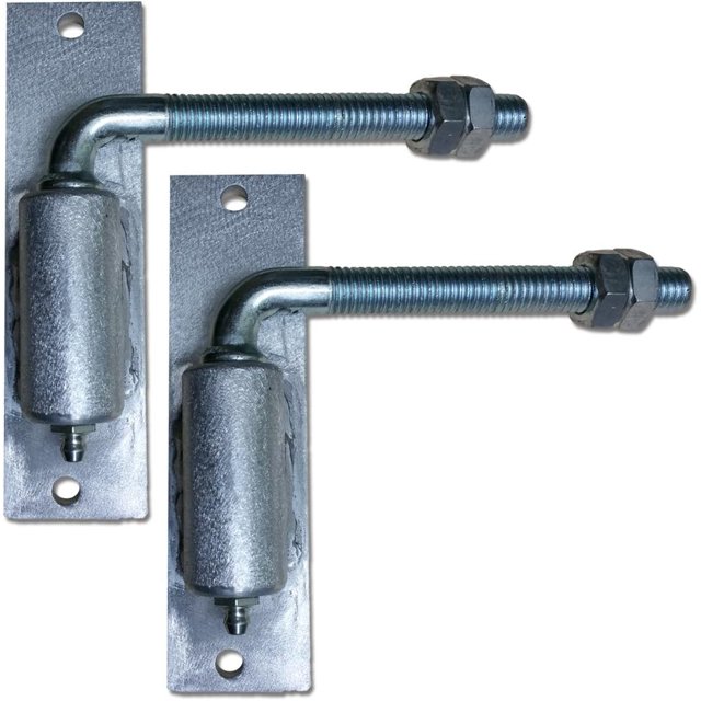 JBolt Hinge Aluminum 1/2" Large Garden GATE Driveway Pair with Plate