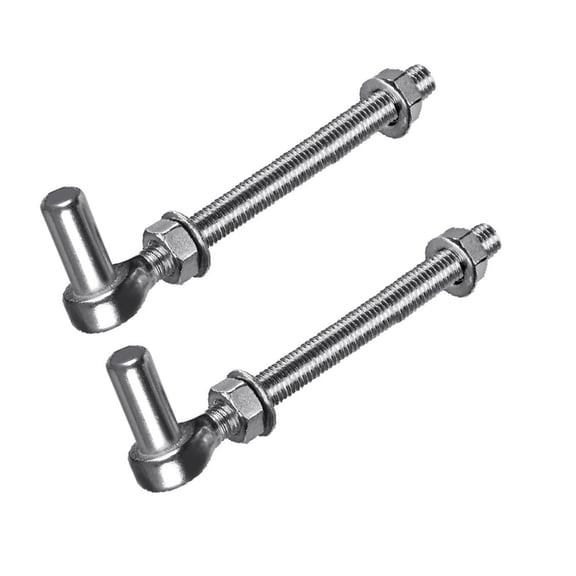 J Bolts Gate Hinges Steel J Bolts Gate Hinges Rustproof Door Hinges Simple Installation Pair for Wood Concrete Or Meta