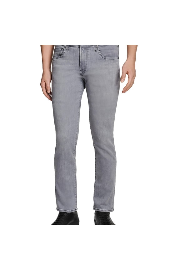 Mens Tyler Slim Fit Jeans, Grey, 30W x 32L