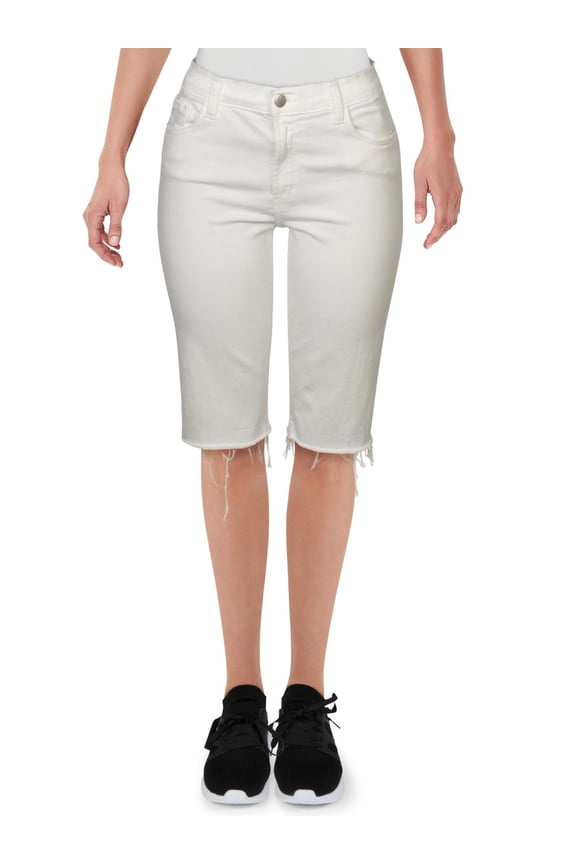 Womens 811 Denim Mid-Rise Bermuda Shorts