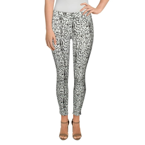 J Brand Womens Alana Denim Leopard Skinny Jeans