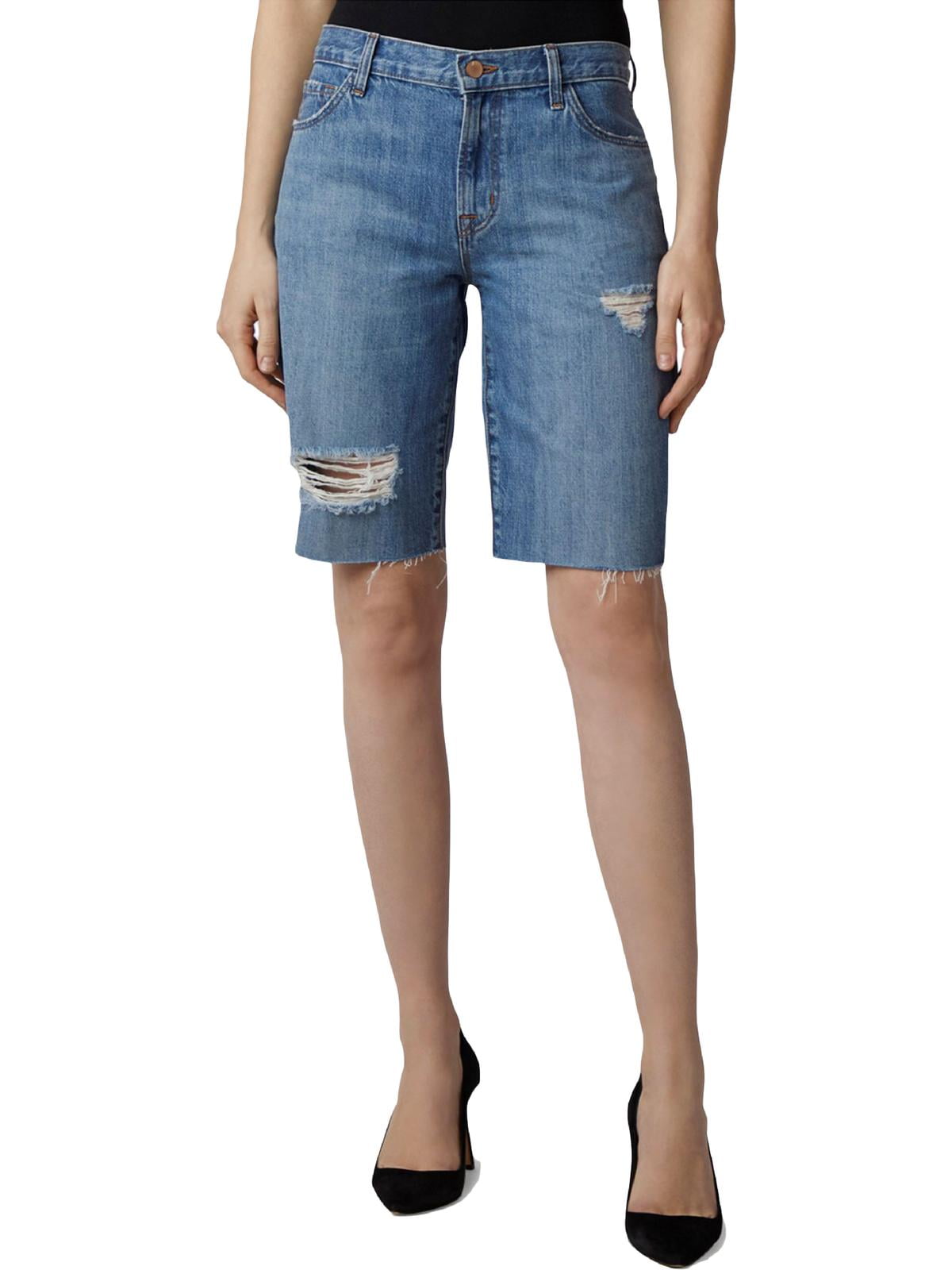 J Brand Womens Denim Relaxed Fit Bermuda Shorts Blue 27