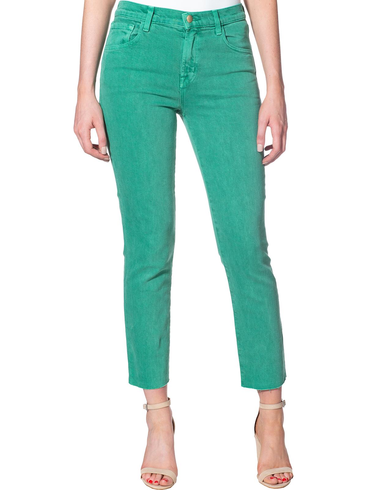 J Brand Womens Ruby Denim Color Wash Cigarette Jeans Green 26 Walmart