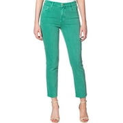 J Brand Womens Ruby Denim Color Wash Cigarette Jeans Green 26