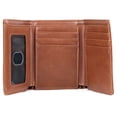 thumbnail image 1 of J. Buxton Men's D-Type RFID Three-Fold Vegan Leather, Tan, 1 of 4